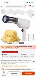 Machine à pâtes portable