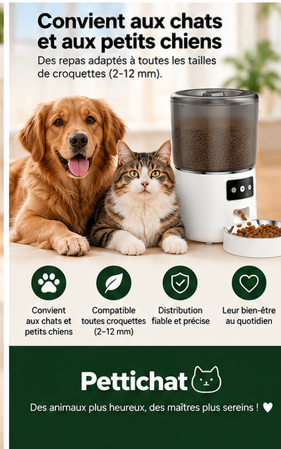 Distributeur Pettichat 4L adapté aux chats et petits chiens