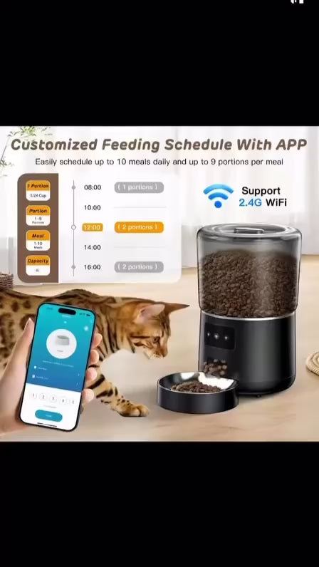 Distributeur Automatique Pettichat 4L Wi‑Fi pour Chat & Chien